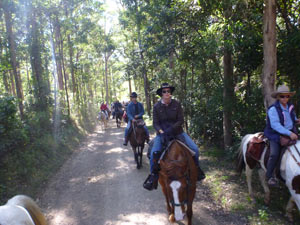 Cheryl and Peg on the Kin Kin ride